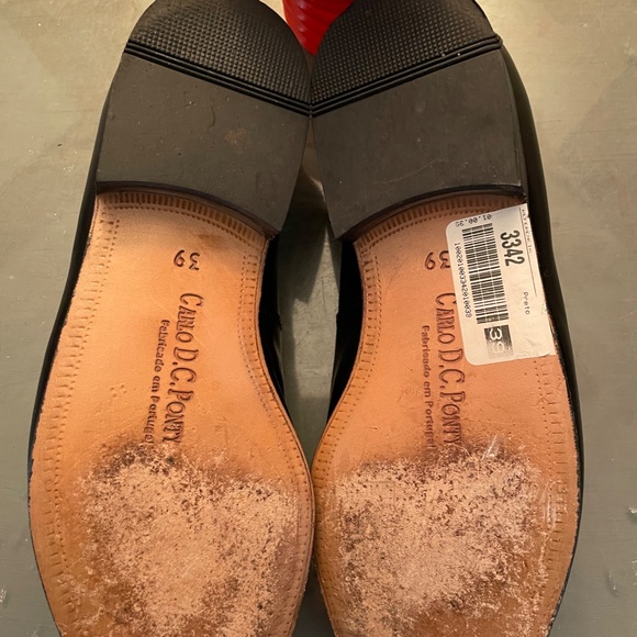 Carlo Ponty Black Leather Milan Style Loafers Made in Portugal Women's Size 39 - Picture 4 of 8